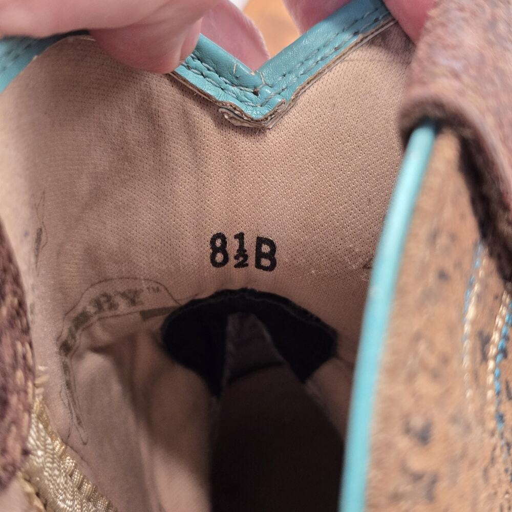 Ariat Fatbaby Womens 8.5B Western Boots Heritage Harmony Cowgirl Teal 10015363 - Picture 8 of 13